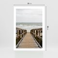Plakat bez ramy 21x30 - Morze i drewniany pomost - morze, pomost