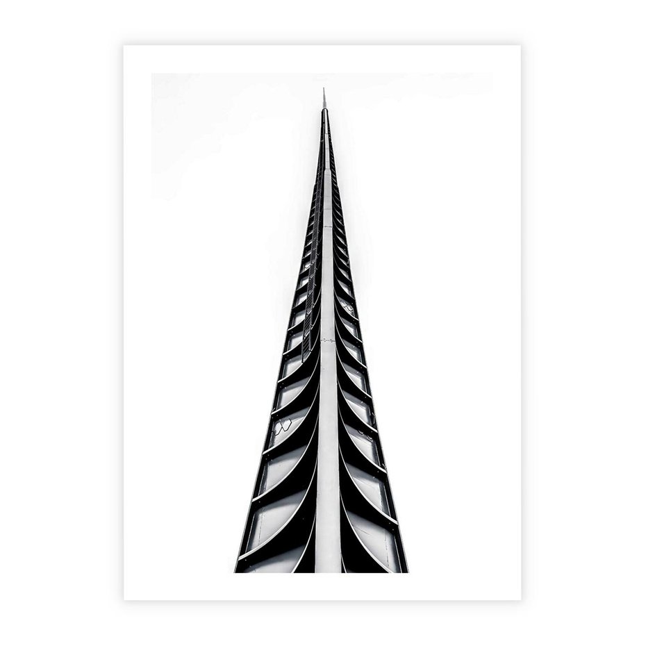 Plakat bez ramy 50x70 - Majestatyczna Architektura - wysoki, strzelisty wieżowiec