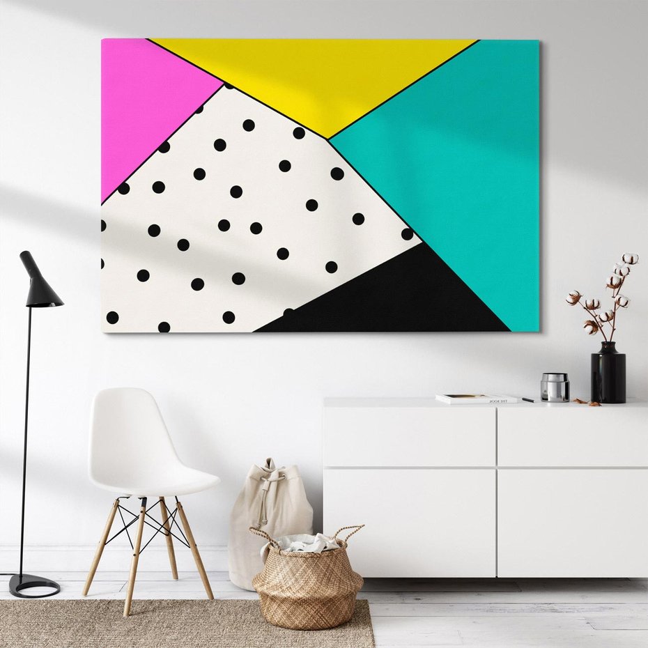 Obraz na płótnie 70x50 - Wesołe Geometryczne Kształty - geometryczne kształty, abstrakcja