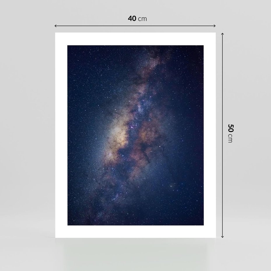 Plakat bez ramy 40x50 - Wśród Gwiazd - rozgwieżdzone niebo, droga mleczna