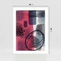 Plakat bez ramy 30x40 - Formy w Różu i Granacie - abstrakcja, różne formy