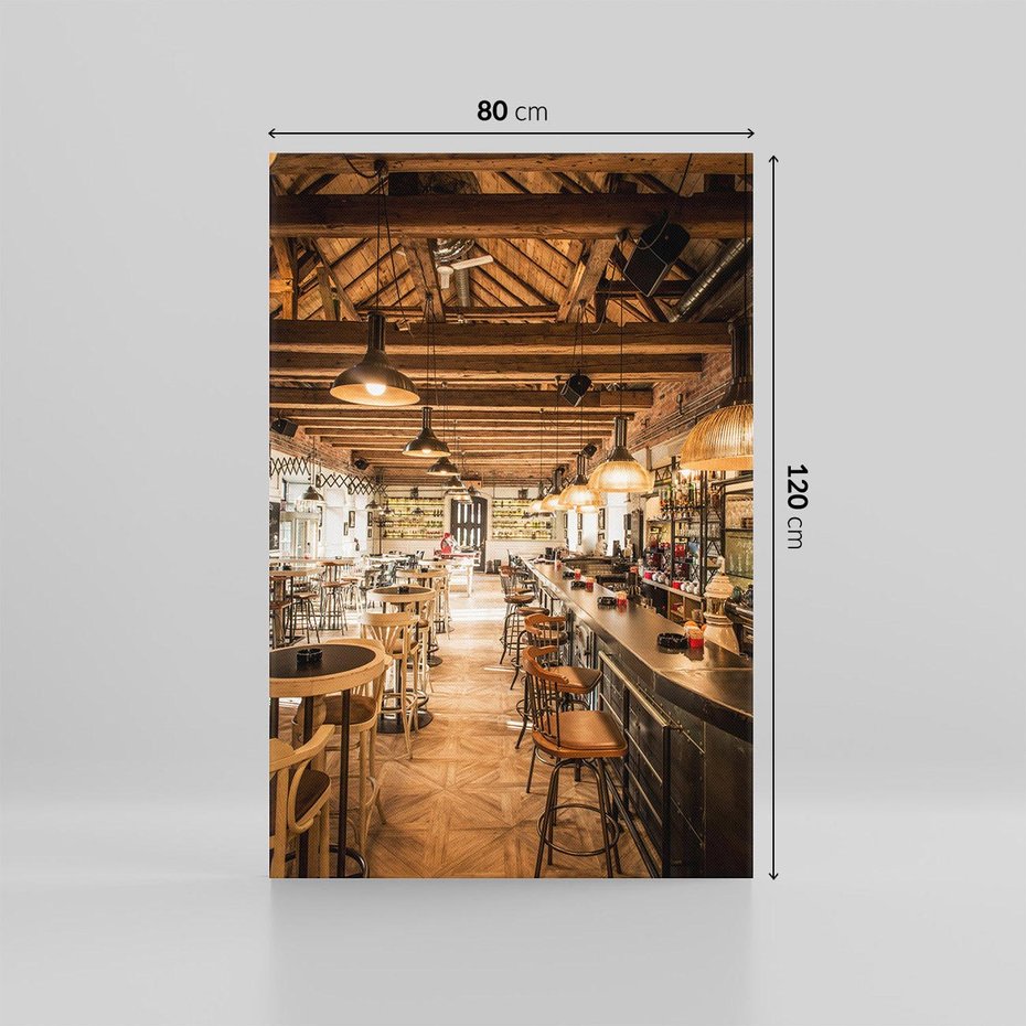 Obraz na płótnie 80x120 - Smak i styl - restauracja, architektura