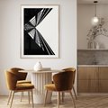 Plakat w ramie 50x70 - Nowoczesność w Linii - architektura, proste linie - rama drewno