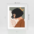 Plakat w ramie 40x50 - Kobieca Pasja - nowoczesny plakat, styl retro - rama biała