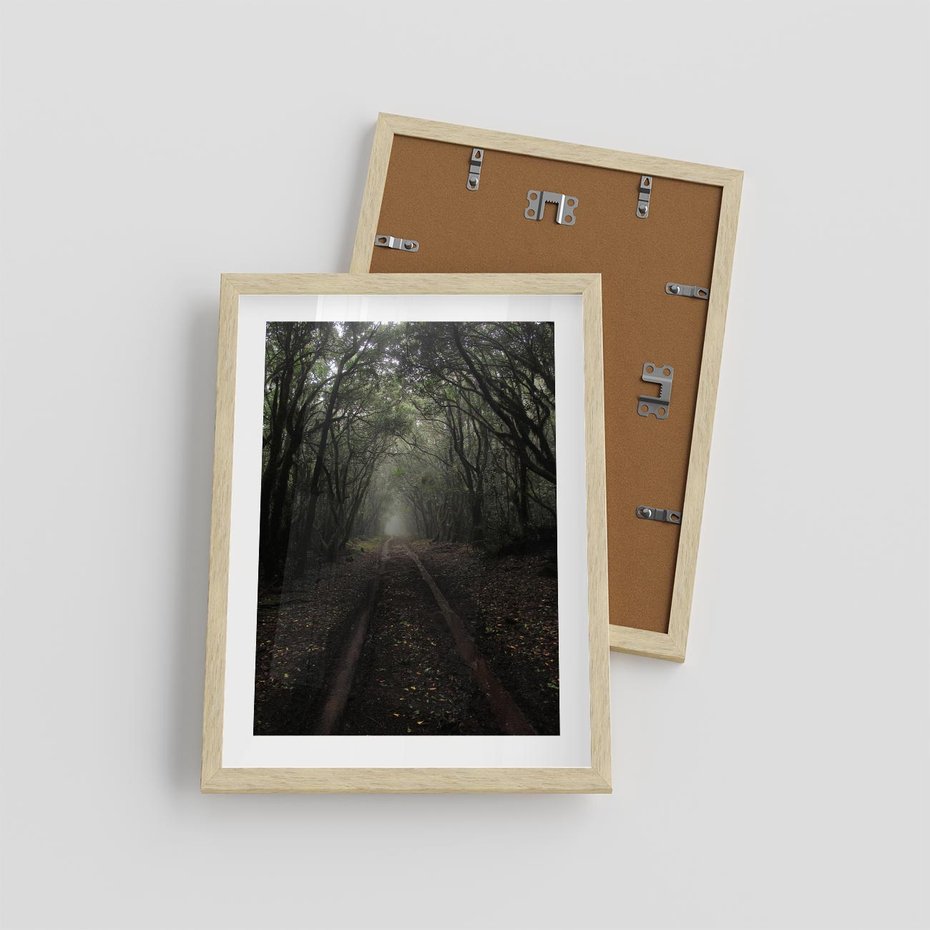 Plakat w ramie 30x40 - Urok Drogi - las, droga - rama drewno