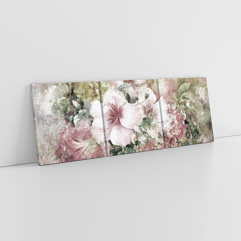 Obraz na płótnie 150x50 - Piękno natury na płótnie - kwiaty, olejne