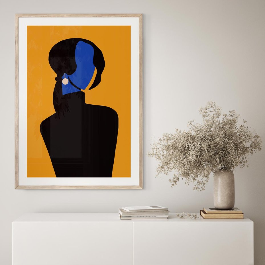 Plakat w ramie 50x70 - Transformacja Form - sztuka nowoczesna, plakat - rama drewno