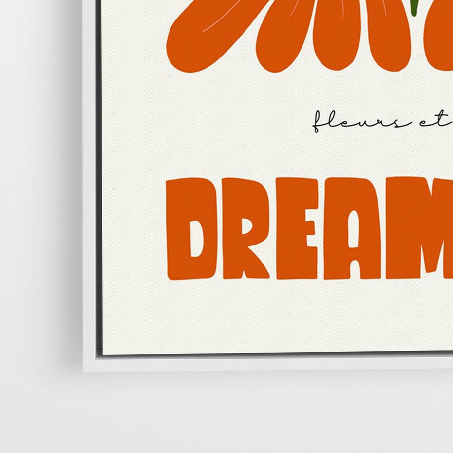 Obraz w ramie 70x100 - Księga Abstrakcji - sztuka nowoczesna, kolorowe kwiaty - rama biała