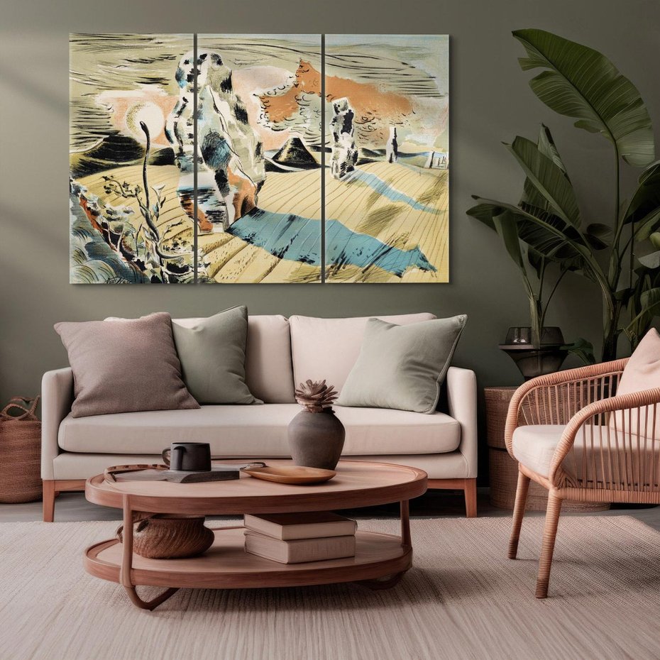 Obraz na płótnie 120x80 - Avebury (1937), Paul Nash - Reprodukcja - reprodukcja, obraz na płótnie