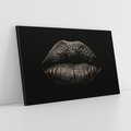 Obraz na płótnie 120x80 - Usta Czarno-Białe - usta, czarno