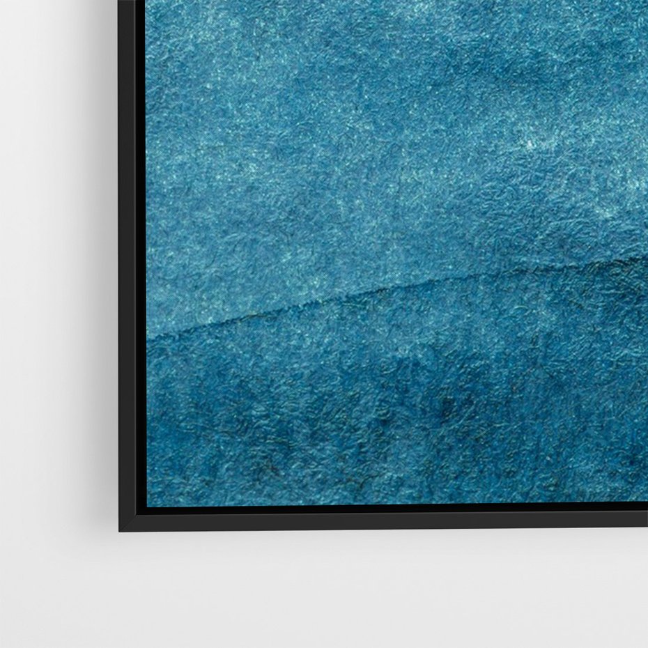 Obraz w ramie 70x100 - Kolorowe fale akwareli - akwarela, fale - rama czarna