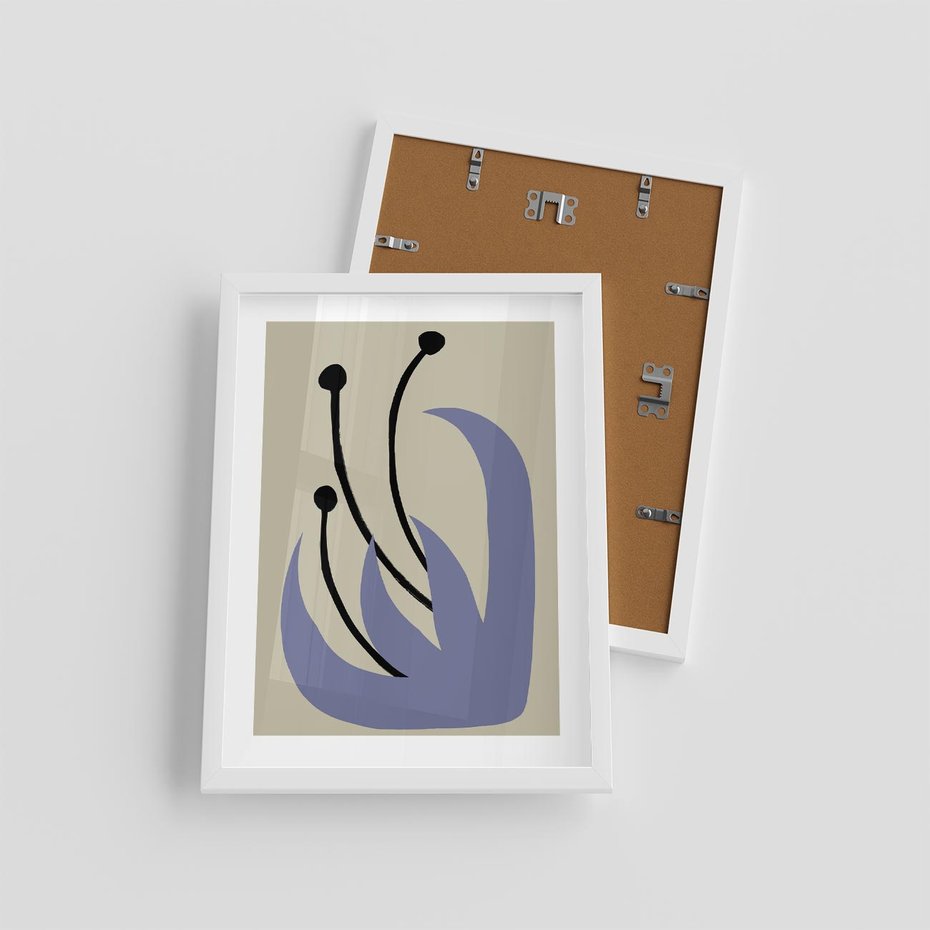 Plakat w ramie 30x40 - Bezgraniczne Przenikanie - minimalizm, boho plakat - rama biała