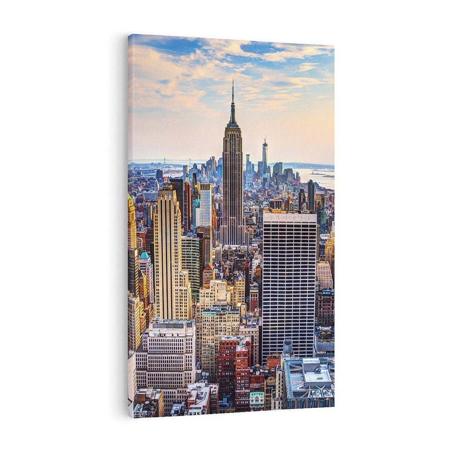 Obraz na płótnie 80x120 - Manhattan - Wieżowce Nowego Jorku - Manhattan, Nowy Jork