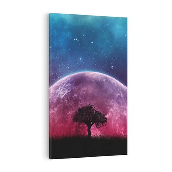Obraz na płótnie 50x70 - Tajemnicza obecność kosmosu - księżyc, kosmos