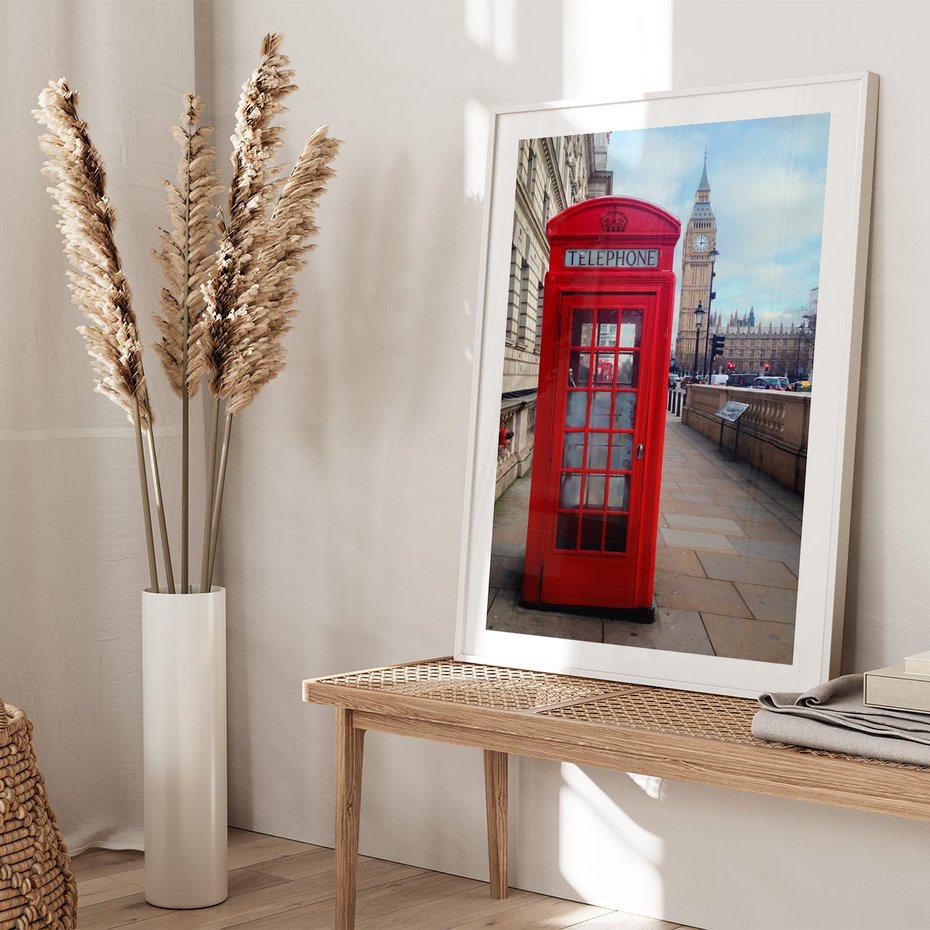 Plakat bez ramy 30x40 - Londyńska budka telefoniczna - budka, telefoniczna