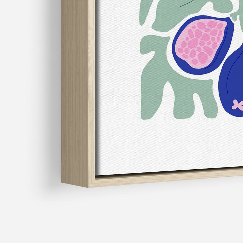 Obraz w ramie 80x120 - Figi Fioletu - figi, sztuka nowoczesna - rama drewno