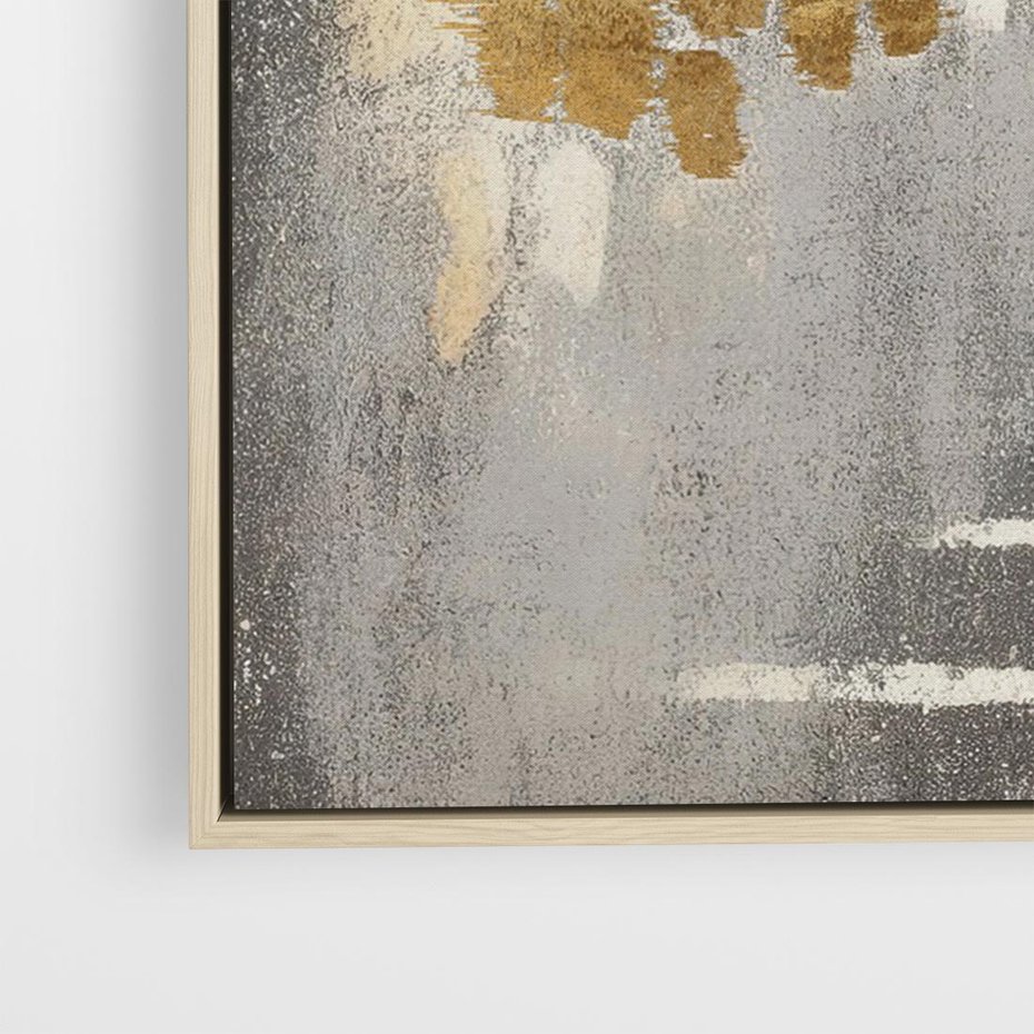 Obraz w ramie 100x70 - Malowane impresje zmysłów - abstrakcyjne plamy, linie - rama drewno