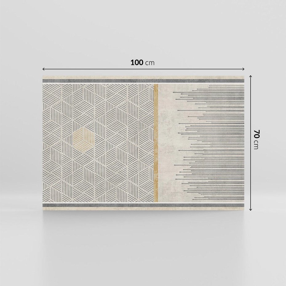 Obraz na płótnie 100x70 - Drobny Print Klasyki - geometryczne linie, styl mid century