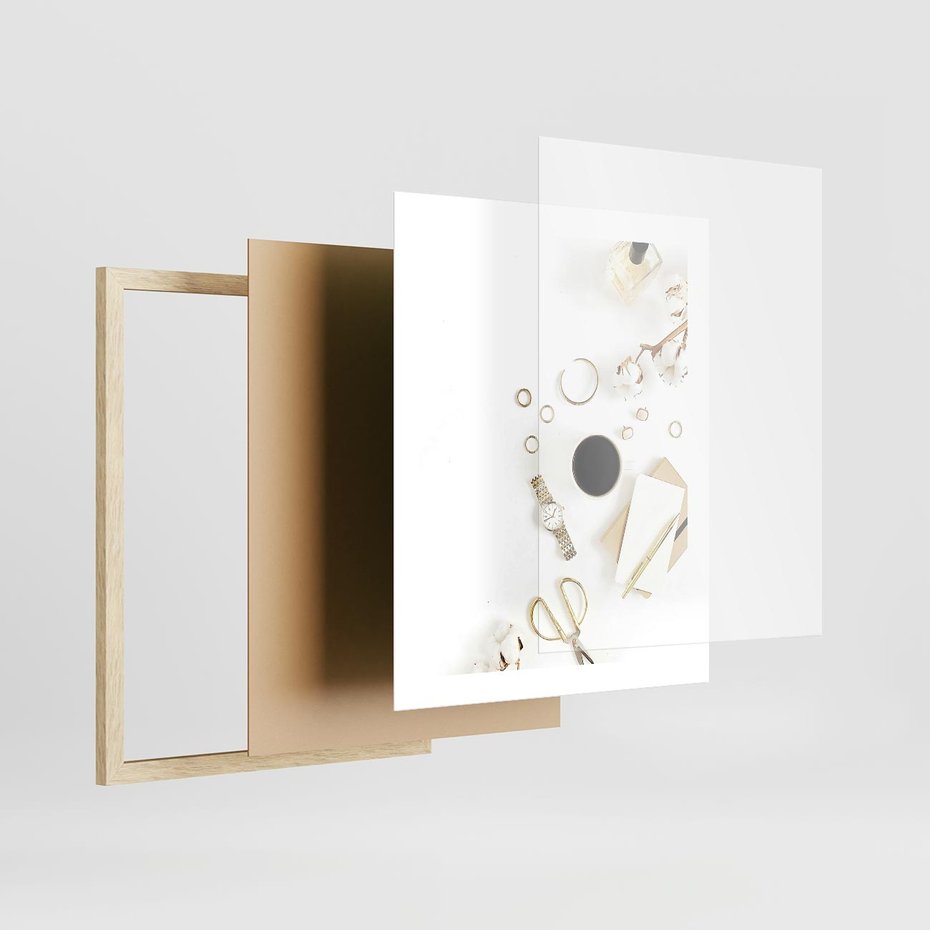 Plakat w ramie 40x50 - Luksusowy Lifestyle - kompozycja lifestyle, fotografia - rama drewno