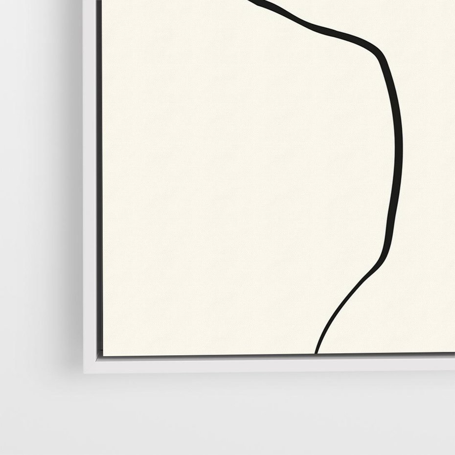 Obraz w ramie 50x50 - Tajemniczy Rytm - kobieta, posąg - rama biała