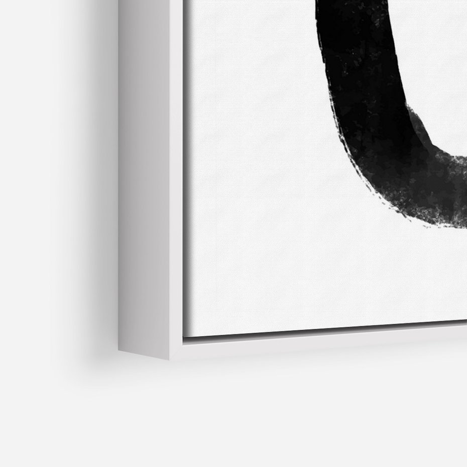 Obraz w ramie 50x70 - Kształtując Granice - abstrakcja, minimalizm - rama biała
