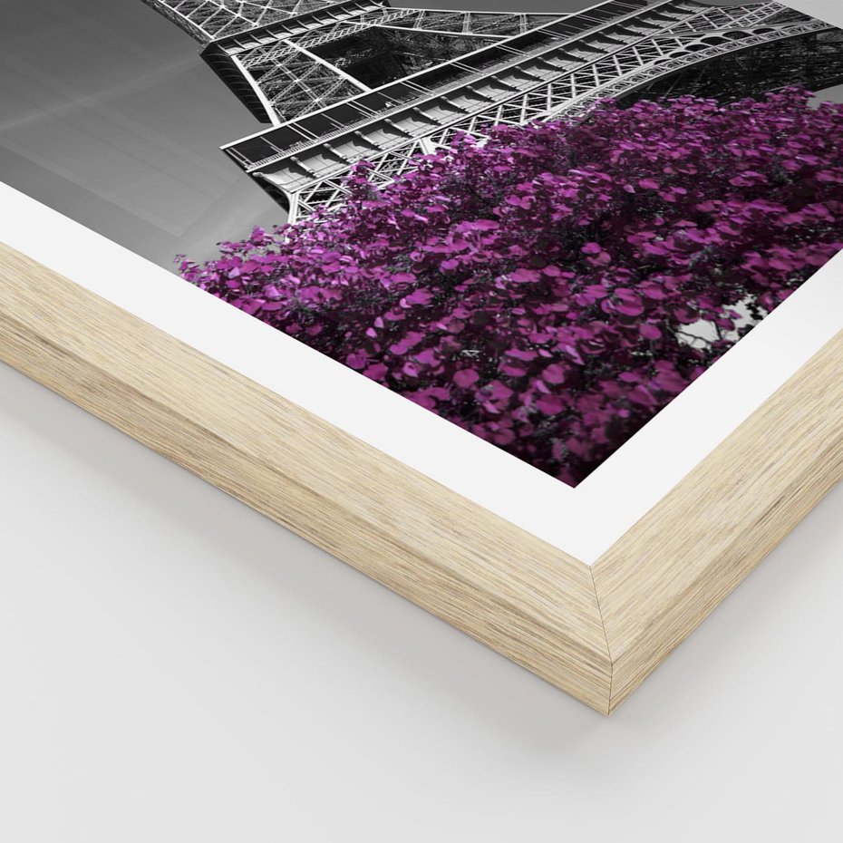 Plakat w ramie 30x40 - Urok Eiffla w Paryżu - Eiffla, Paryż - rama drewno