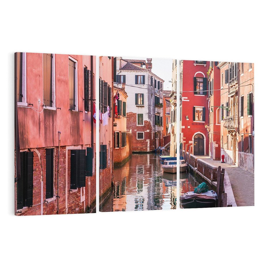 Obraz na płótnie 120x80 - Przejażdżka gondolą przez Wenecję - Wenecja, kanały