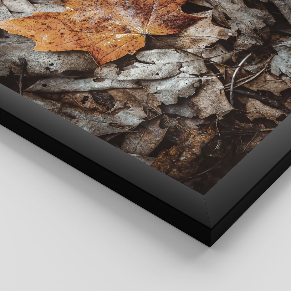 Zestaw obrazy w ramie 40x50 galeria - Jesień, rower, typografia, napis - rama czarna