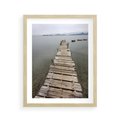 Plakat w ramie 40x50 - Jeziorne Refleksje - pomost, jezioro - rama drewno