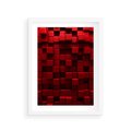 Plakat w ramie 30x40 - Geometryczne 3D: wizja przestrzeni - geometryczne, 3D - rama biała