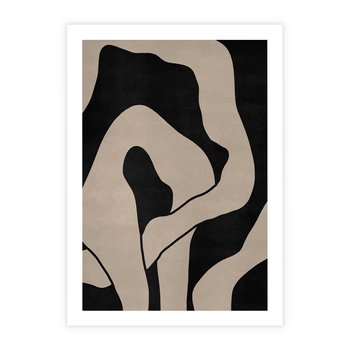 Plakat bez ramy 50x70 - Nocne Pochłonięcia - abstrakcyjne linie, mroczny plakat