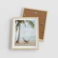 Plakat w ramie 40x50 - Relaks na plaży - palma, hamak - rama drewno