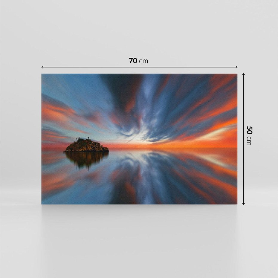 Obraz na płótnie 70x50 - Love - Sercem Do Ciebie - morze, woda