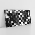 Obraz na płótnie 120x60 - Abstrakcyjna Szachownica: Gra Kolorów w 3D - 3D, abstrakcja