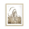 Plakat w ramie 40x50 - Ujęcie Suchych Traw - suche trawy, zbliżenie - rama drewno