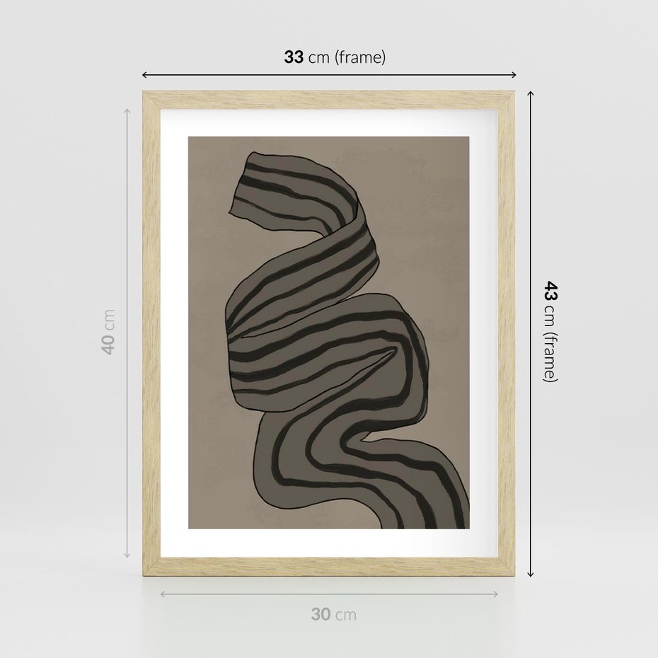 Plakat w ramie 30x40 - Niezwykłe Przesilenia - nowoczesna geometryczna sztuka, loftowe wnętrze - rama drewno