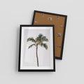 Plakat w ramie 30x40 - Wakacyjne Marzenia - palma na tle nieba - rama czarna