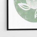 Obraz w ramie 50x70 - Zielony Świat Odpoczynku - abstrakcyjny zielony motyw, skandynawski design - rama czarna