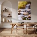 Obraz na płótnie 80x120 - Moc Natury - wodospad, rzeka