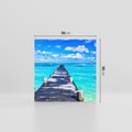 Obraz na płótnie 50x50 - Molo na Plaży Morza - molo, plaża