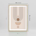 Plakat w ramie 50x70 - Strukturalne Kształty Postępu - boho plakat, minimalizm - rama drewno