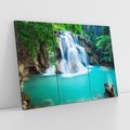 Obraz na płótnie 120x80 - Tajlandia: wodospad w zielonym lesie - Tajlandia, wodospad
