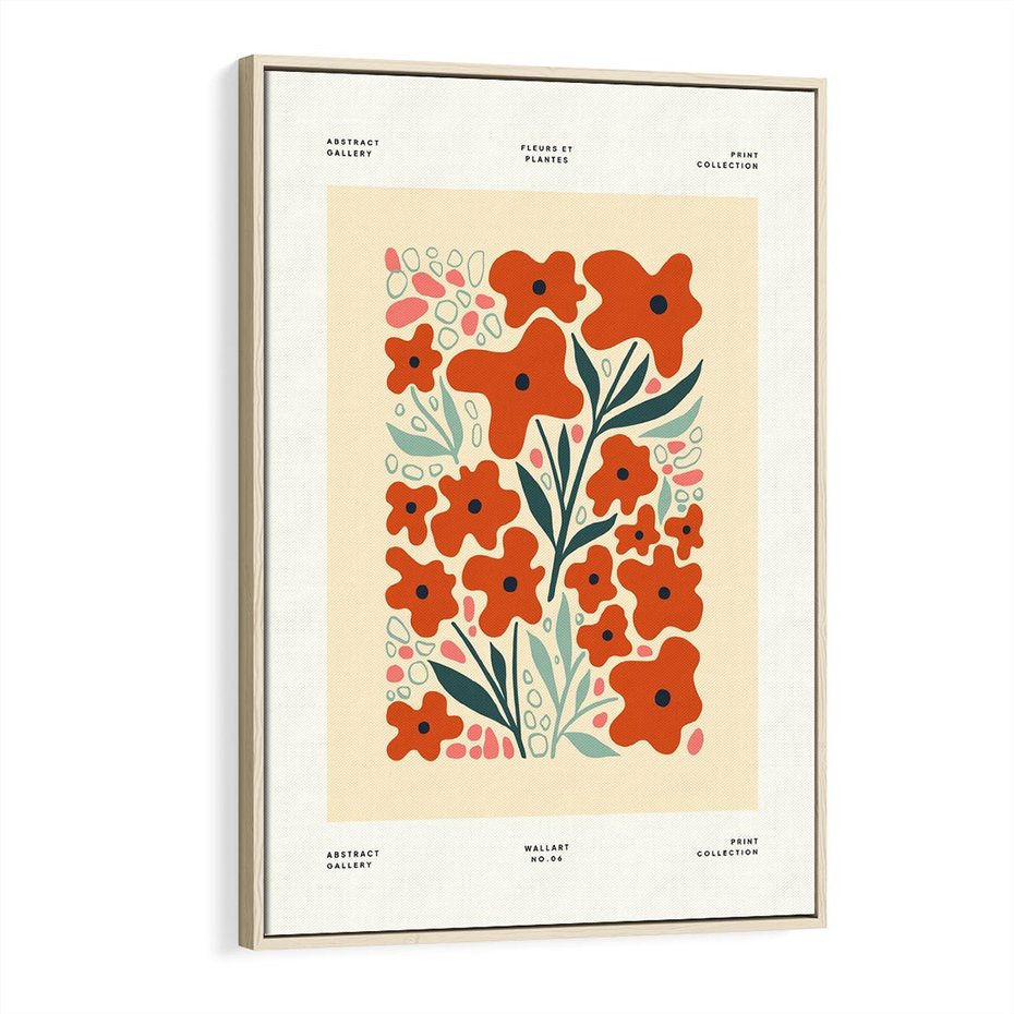 Obraz w ramie 80x120 - Refleksje Kolorowych Tajemnic - kwiaty, kompozycja - rama drewno