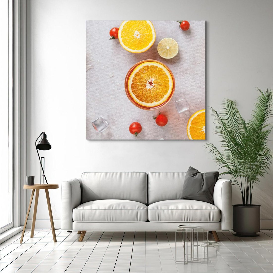 Obraz na płótnie 70x70 - Cytryny Pomarańczowy Zestaw - cytryny, pomarańcze