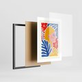 Plakat w ramie 30x40 - Kolorowe Rytmy - kobieca sztuka, abstrakcja - rama czarna