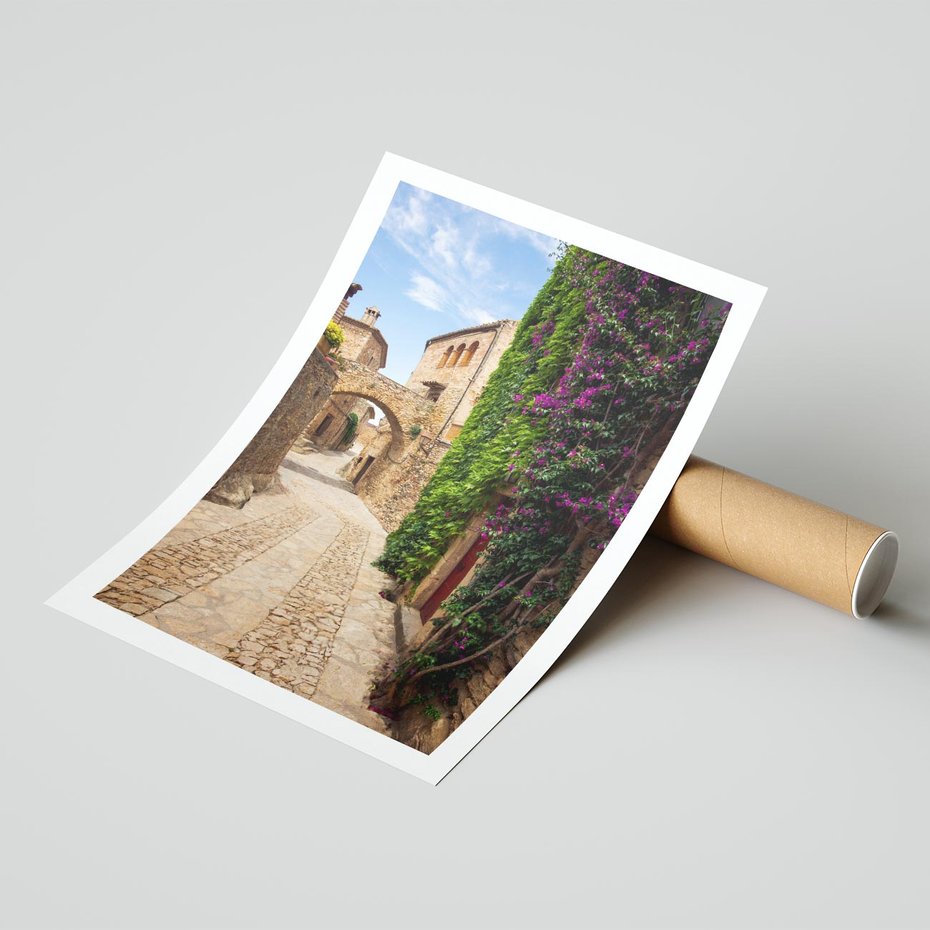 Plakat bez ramy 21x30 - Uliczka pełna perspektywy i tajemnicy - uliczka, perspektywa