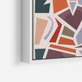 Obraz w ramie 50x50 - Intrygujące Rozbicie - gemoetryczne kształty, mozaika - rama biała
