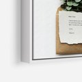 Obraz w ramie 50x70 - Eukaliptusowa harmonia - eukaliptus, liście - rama biała