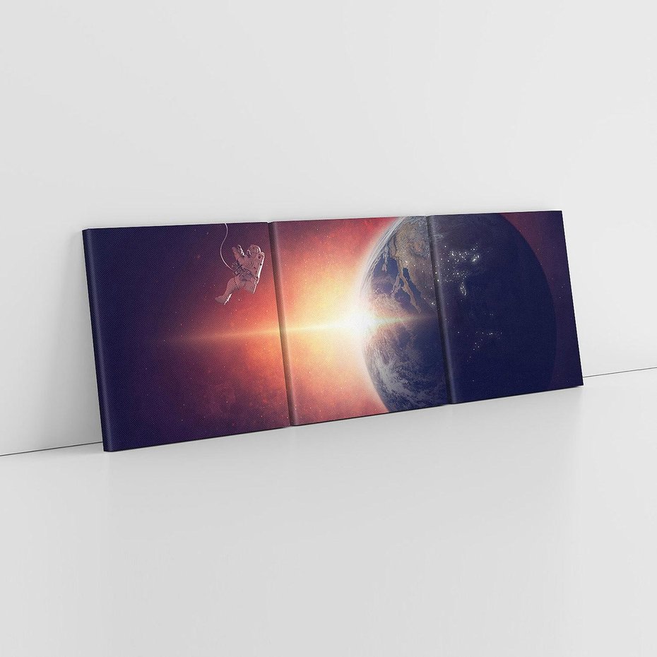 Obraz na płótnie 90x30 - Kosmiczne horyzonty - kosmos, ziemia