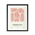 Plakat w ramie 40x50 - Nowoczesna Miłość - nowoczesna grafika, pastelowe kolory - rama czarna